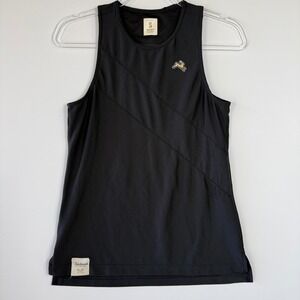 Tracksmith Van Cortlandt Singlet Women Small Black Mesh Sash Running Tank Top